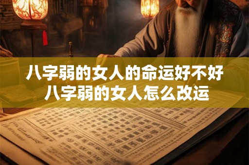 八字弱的女人的命运好不好 八字弱的女人怎么改运