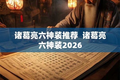 诸葛亮六神装推荐  诸葛亮六神装2026