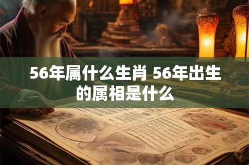 56年属什么生肖 56年出生的属相是什么