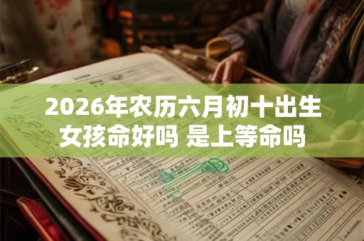 2026年农历六月初十出生女孩命好吗 是上等命吗