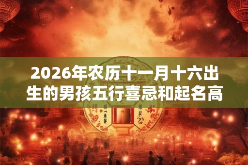 2026年农历十一月十六出生的男孩五行喜忌和起名高分推荐