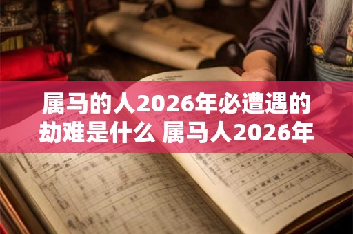 属马的人2026年必遭遇的劫难是什么 属马人2026年财神方位