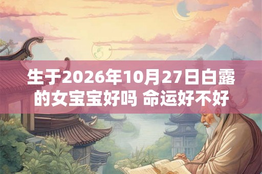 生于2026年10月27日白露的女宝宝好吗 命运好不好