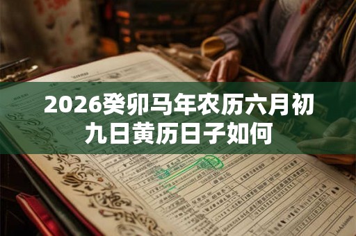 2026癸卯马年农历六月初九日黄历日子如何 2026癸卯马年农历六月初九日黄历日子如何