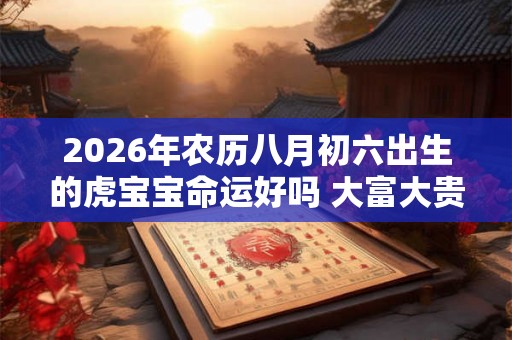 2026年农历八月初六出生的虎宝宝命运好吗 大富大贵吗 2026年农历八月初六出生的虎宝宝命运好吗 大富大贵吗
