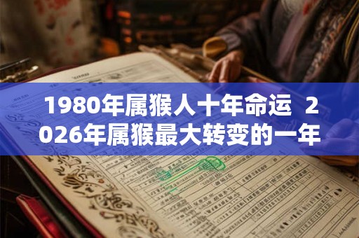 1980年属猴人十年命运 2026年属猴最大转变的一年吗 1980年属猴人十年命运 2026年属猴最大转变的一年吗