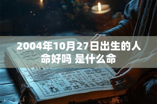 2004年10月27日出生的人命好吗 是什么命