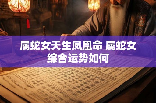 属蛇女天生凤凰命 属蛇女综合运势如何