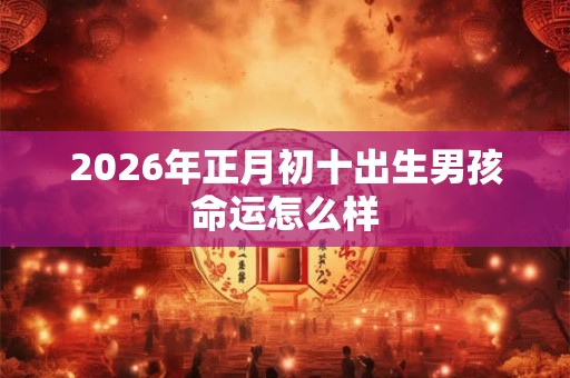 2026年正月初十出生男孩命运怎么样