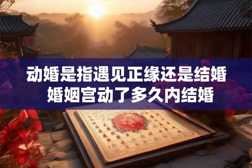 动婚是指遇见正缘还是结婚 婚姻宫动了多久内结婚 动婚是指遇见正缘还是结婚 婚姻宫动了多久内结婚