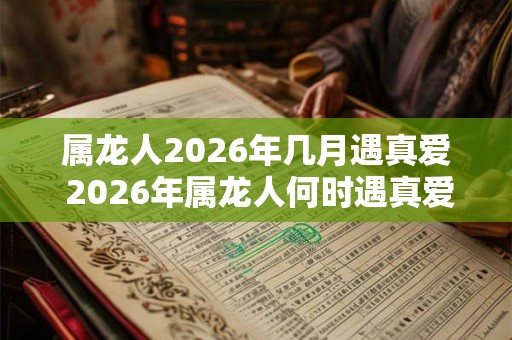 属龙人2026年几月遇真爱 2026年属龙人何时遇真爱