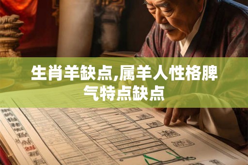 生肖羊缺点,属羊人性格脾气特点缺点 生肖羊缺点,属羊人性格脾气特点缺点