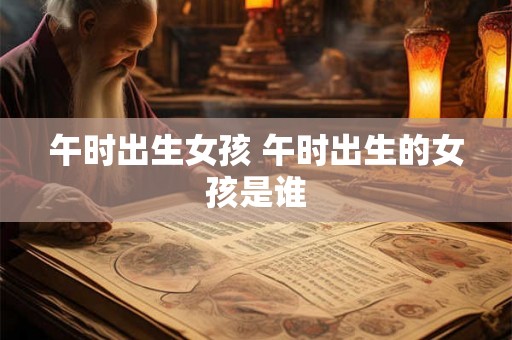 午时出生女孩 午时出生的女孩是谁