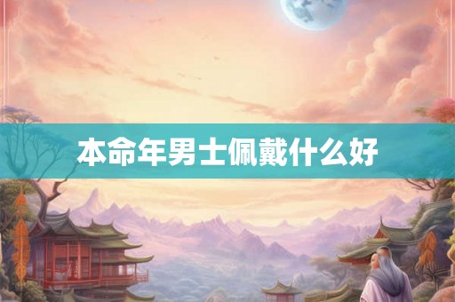 本命年男士佩戴什么好