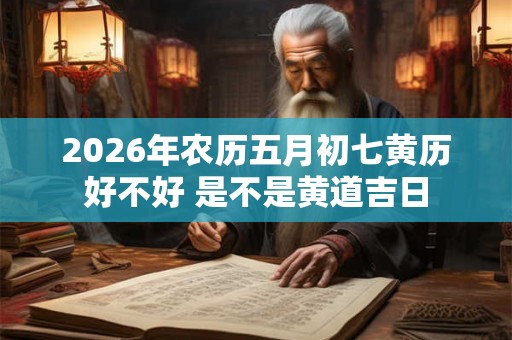 2026年农历五月初七黄历好不好 是不是黄道吉日