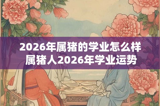 2026年属猪的学业怎么样 属猪人2026年学业运势