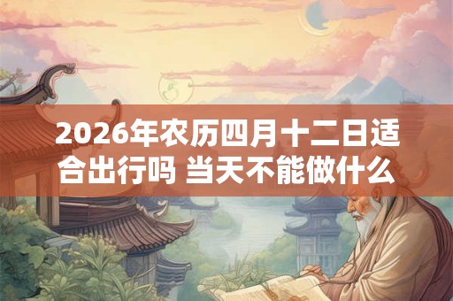 2026年农历四月十二日适合出行吗 当天不能做什么