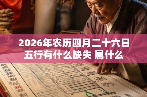 2026年农历四月二十六日五行有什么缺失 属什么