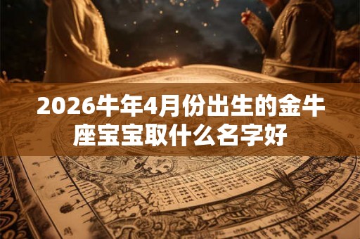 2026牛年4月份出生的金牛座宝宝取什么名字好