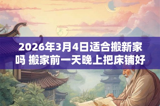 2026年3月4日适合搬新家吗 搬家前一天晚上把床铺好行吗