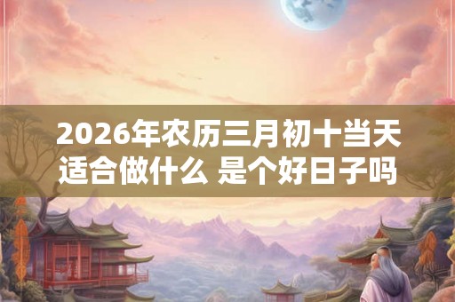 2026年农历三月初十当天适合做什么 是个好日子吗 2026年农历三月初十当天适合做什么 是个好日子吗