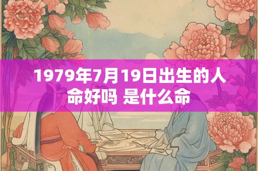 1979年7月19日出生的人命好吗 是什么命