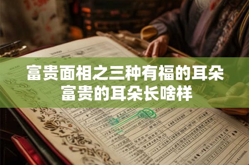 富贵面相之三种有福的耳朵 富贵的耳朵长啥样