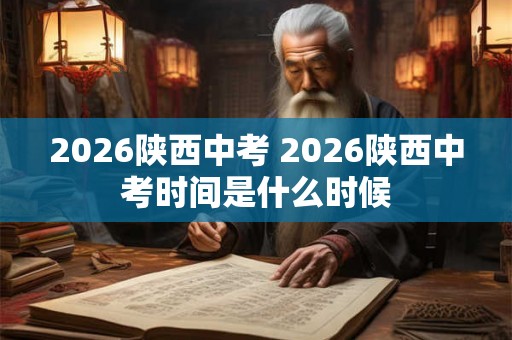 2026陕西中考 2026陕西中考时间是什么时候