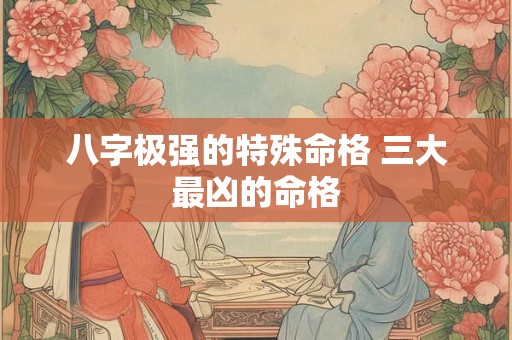 八字极强的特殊命格 三大最凶的命格
