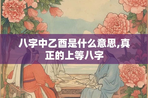 八字中乙酉是什么意思,真正的上等八字