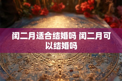 闰二月适合结婚吗 闰二月可以结婚吗