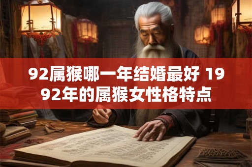 92属猴哪一年结婚最好 1992年的属猴女性格特点 92属猴哪一年结婚最好 1992年的属猴女性格特点