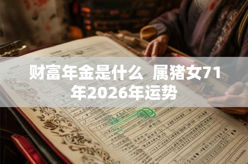 财富年金是什么  属猪女71年2026年运势