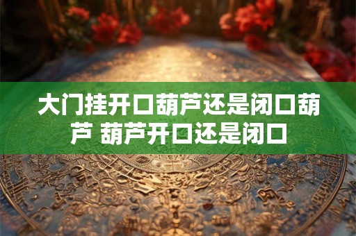 大门挂开口葫芦还是闭口葫芦 葫芦开口还是闭口 大门挂开口葫芦还是闭口葫芦 葫芦开口还是闭口