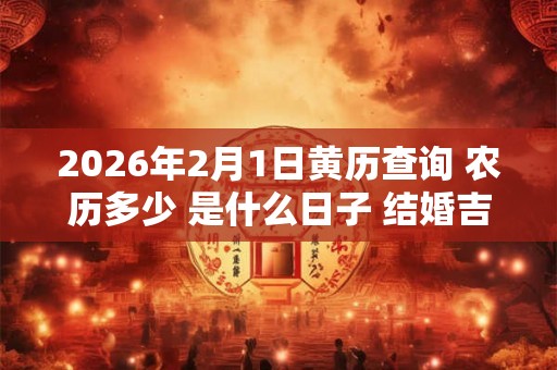 2026年2月1日黄历查询 农历多少 是什么日子 结婚吉时