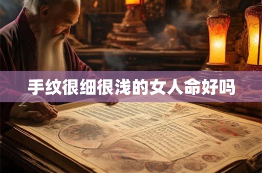 手纹很细很浅的女人命好吗