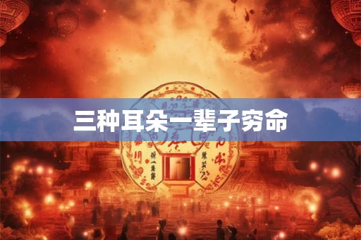 三种耳朵一辈子穷命