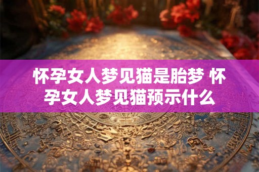 怀孕女人梦见猫是胎梦 怀孕女人梦见猫预示什么