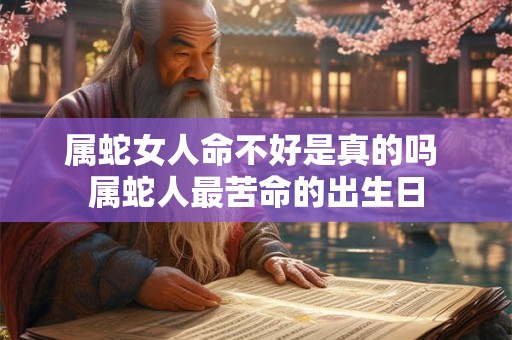 属蛇女人命不好是真的吗 属蛇人最苦命的出生日