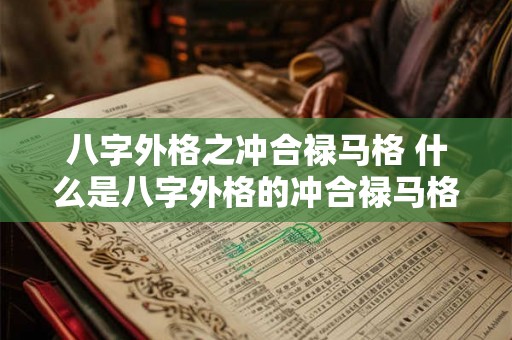 八字外格之冲合禄马格 什么是八字外格的冲合禄马格