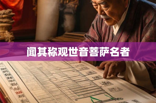 闻其称观世音菩萨名者