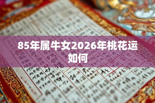 85年属牛女2026年桃花运如何