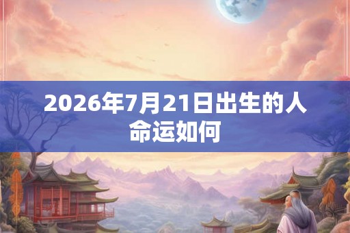 2026年7月21日出生的人命运如何 2026年7月21日出生的人命运如何