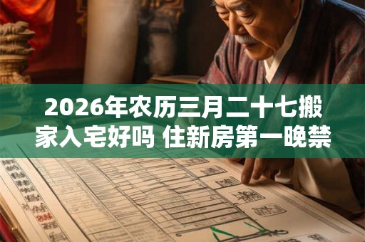 2026年农历三月二十七搬家入宅好吗 住新房第一晚禁忌