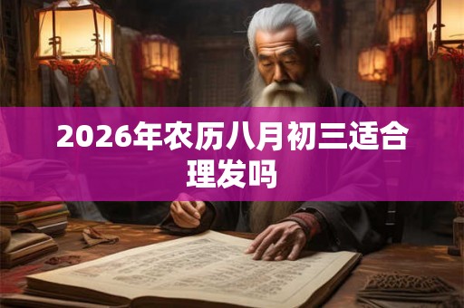 2026年农历八月初三适合理发吗