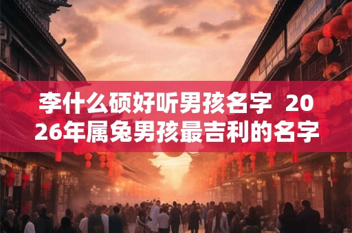 李什么硕好听男孩名字  2026年属兔男孩最吉利的名字