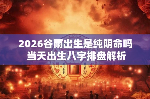 2026谷雨出生是纯阴命吗 当天出生八字排盘解析