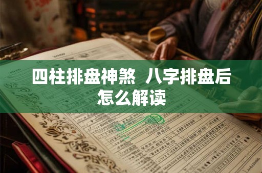 四柱排盘神煞  八字排盘后怎么解读