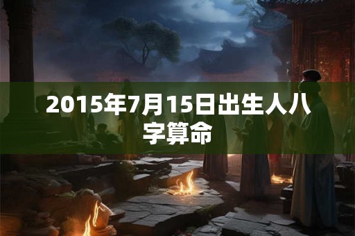 2015年7月15日出生人八字算命
