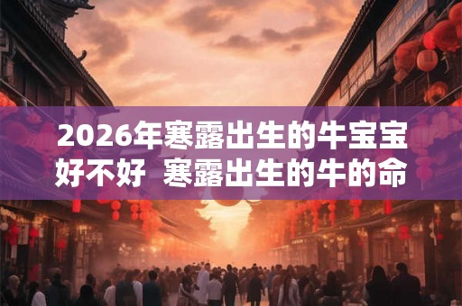 2026年寒露出生的牛宝宝好不好  寒露出生的牛的命运如何
